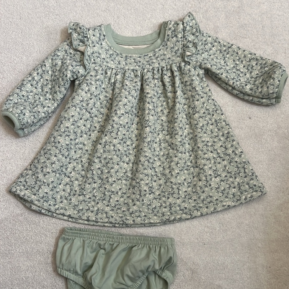 Carter's Green Floral Kids Matching Set